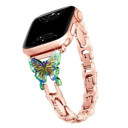 Amabilis Diamond Butterfly Stainless Steel Band