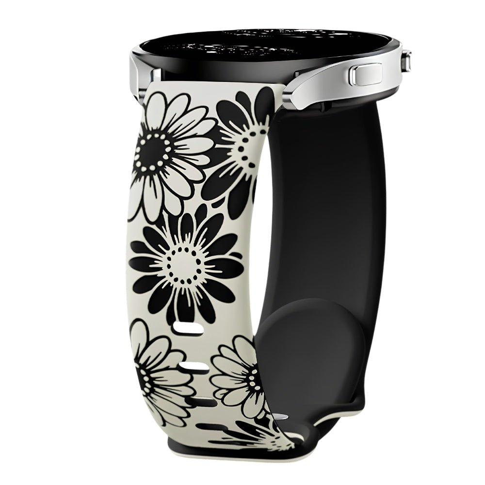 Asper Engraved Flower Silicone Galaxy Band