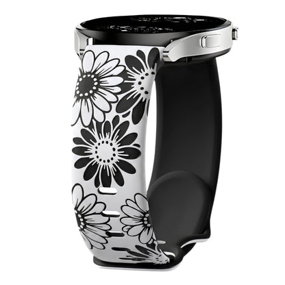 Asper Engraved Flower Silicone Galaxy Band