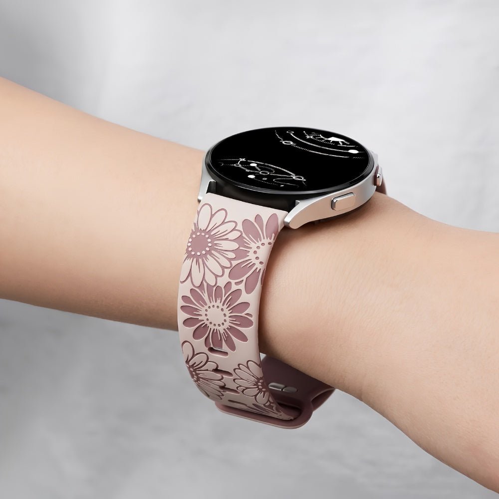 Asper Engraved Flower Silicone Galaxy Band